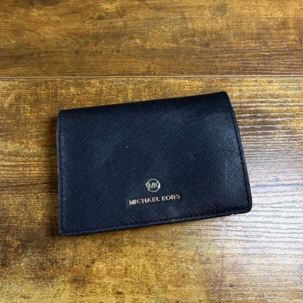 Michael Kors Jet Set Black Saffiano Leather Bifold‎ Wallet Womens One Size